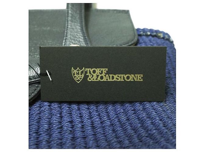 Autre Marque Borsa tote ibrida in abaca e pelle TOFF&LOADSTONE Blu Blu navy - vista 4