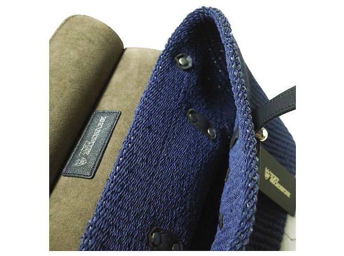 Autre Marque Borsa tote ibrida in abaca e pelle TOFF&LOADSTONE Blu Blu navy - vista 9