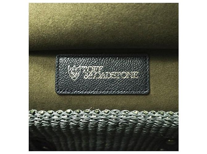 Autre Marque Bolso tote híbrido de abacá y cuero TOFF&LOADSTONE Gris Azul marino - vista 10