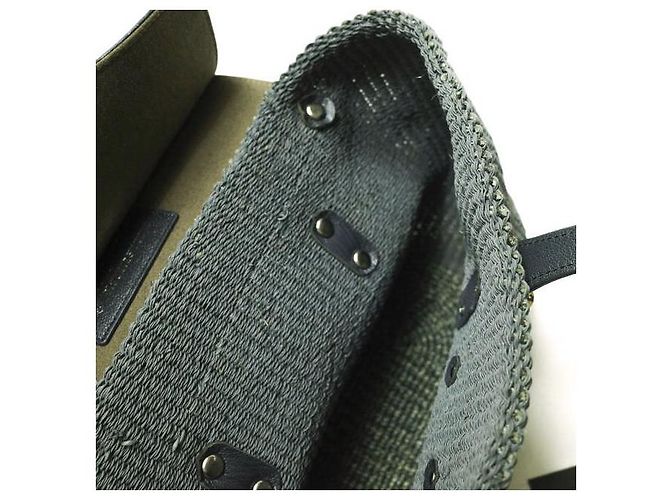 Autre Marque Bolso tote híbrido de abacá y cuero TOFF&LOADSTONE Gris Azul marino - vista 9