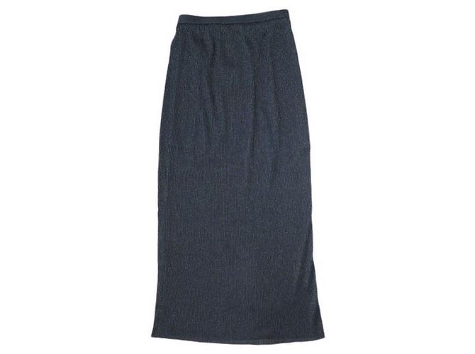 Autre Marque Falda larga plisada de poliéster H BEAUTY&YOUTH Azul Azul marino - vista 2