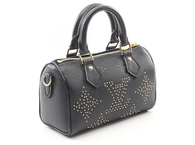 Bolsa de mão Nano Speedy Monogram Empreinte Louis Vuitton Preto - vista 2