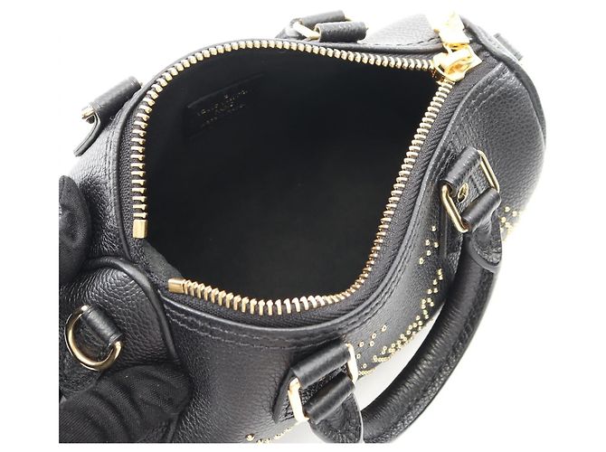 Bolsa de mão Nano Speedy Monogram Empreinte Louis Vuitton Preto - vista 3