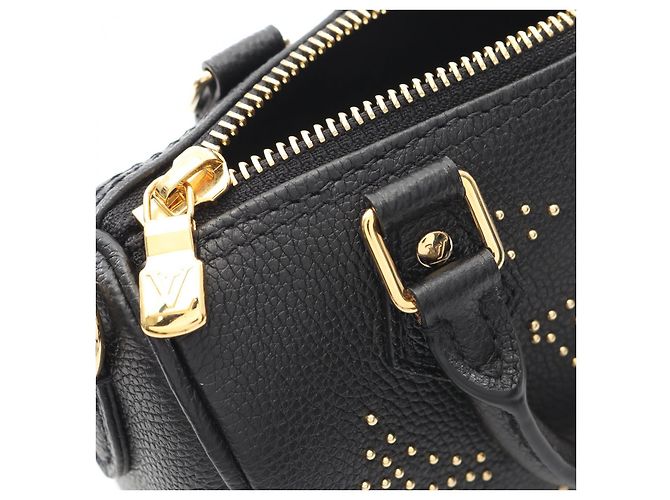 Bolsa de mão Nano Speedy Monogram Empreinte Louis Vuitton Preto - vista 7