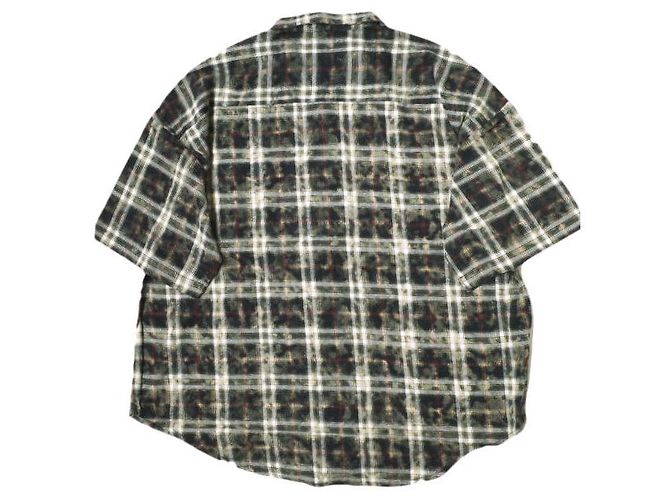 Autre Marque Gracias CHEMISETAS DE CUELLO ABIERTO A CUADROS Camisa de algodón (Limitada) Negro - vista 2