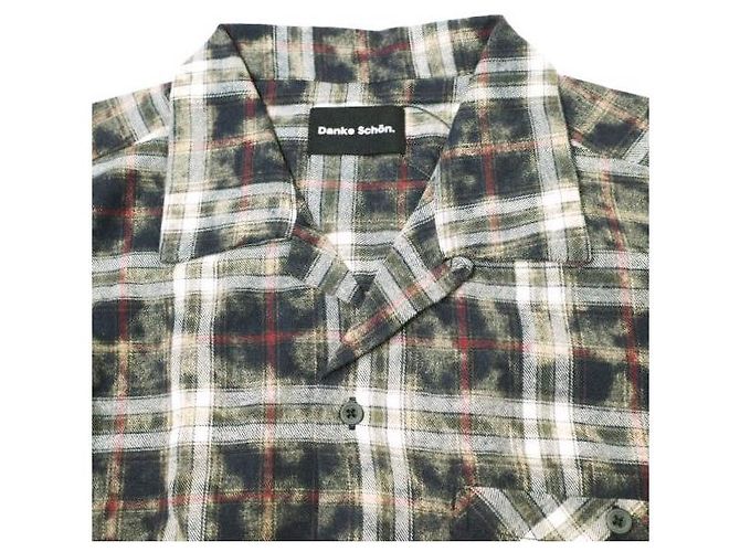 Autre Marque Gracias CHEMISETAS DE CUELLO ABIERTO A CUADROS Camisa de algodón (Limitada) Negro - vista 5