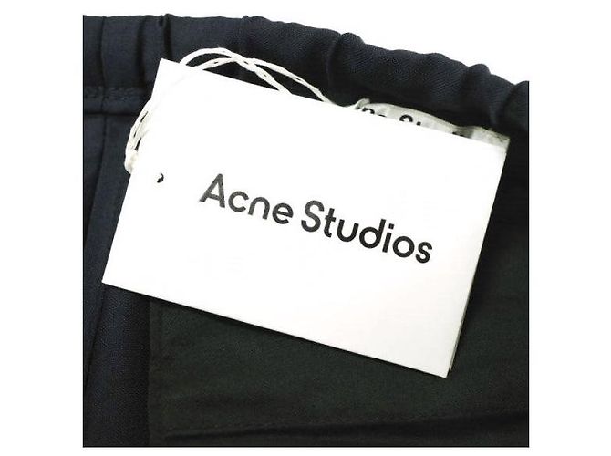 Pantalones de lana tropical ARI WO MH de Acne Studios Azul Azul marino - vista 4