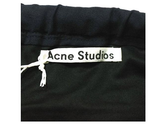 Pantalones de lana tropical ARI WO MH de Acne Studios Azul Azul marino - vista 5