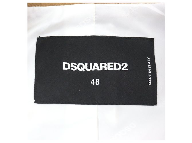 Autre Marque Cappotto in Lana Doppiopetto DSQUARED2 Beige - vista 9