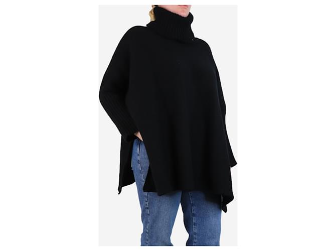 Crimson Schwarzer Rollkragen-Cape - Einheitsgröße - Ansicht 2
