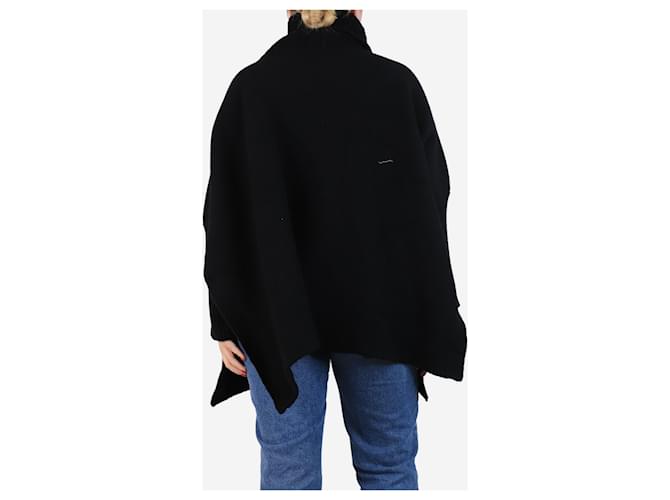 Crimson Schwarzer Rollkragen-Cape - Einheitsgröße - Ansicht 3