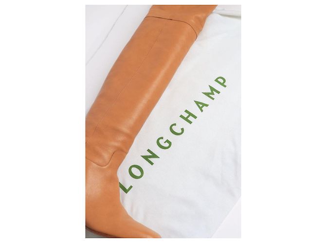 Longchamp Botas de cuero hasta el muslo en cobre - talla EU 40 - vista 4