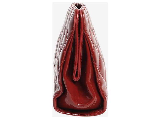 Chanel Rote 2012 patentierte gesteppte CC Timeless Clutch - Ansicht 5