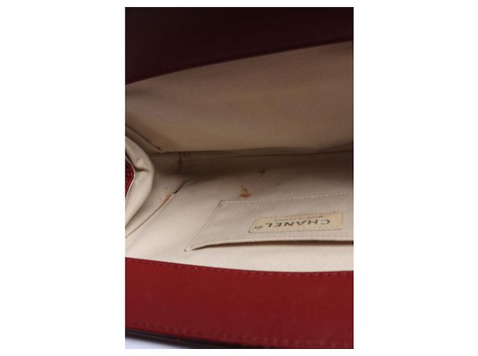 Chanel Rote 2012 patentierte gesteppte CC Timeless Clutch - Ansicht 6