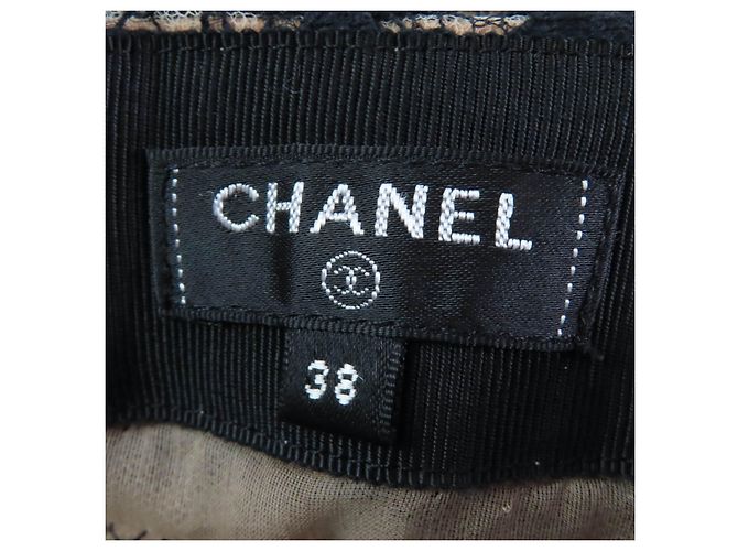 Falda de seda y encaje Chanel P64618V60643 Negro - vista 7