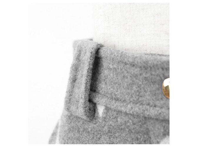 Jupe en laine et soie Monogram géant Louis Vuitton Gris - vue 12