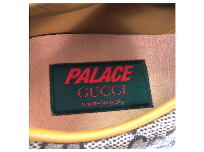 Sneakers stringate Gucci Palace GG Supreme con logo in metallo Marrone - vista 10