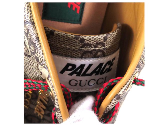 Sneakers stringate Gucci Palace GG Supreme con logo in metallo Marrone - vista 11