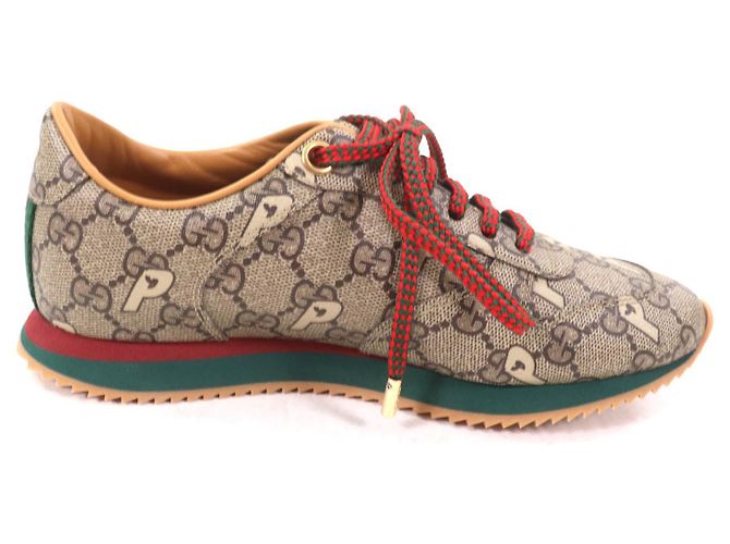 Sneakers stringate Gucci Palace GG Supreme con logo in metallo Marrone - vista 6