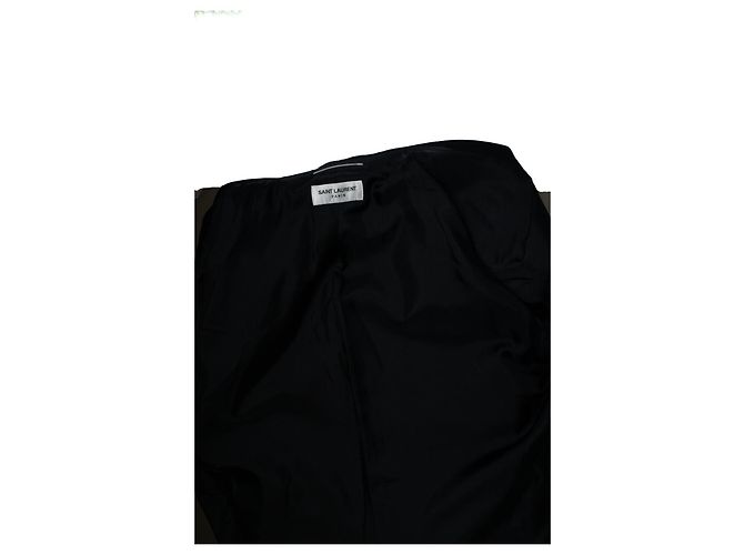 Schwarze Smokingjacke von Saint Laurent mit Satinrevers - Ansicht 7