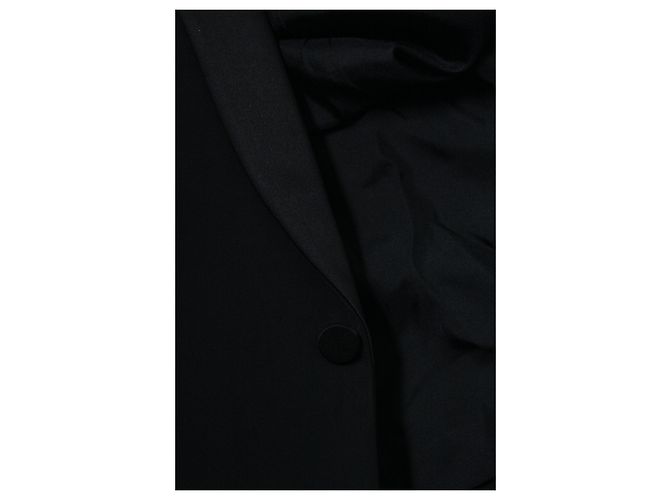 Schwarze Smokingjacke von Saint Laurent mit Satinrevers - Ansicht 8