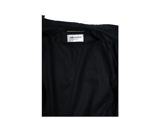 Trench coat de mezcla de algodón negro Saint Laurent 2019 - vista 8