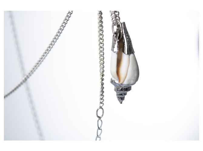 Autre Marque OAMC, collana conchiglia con argento Bianco - vista 3