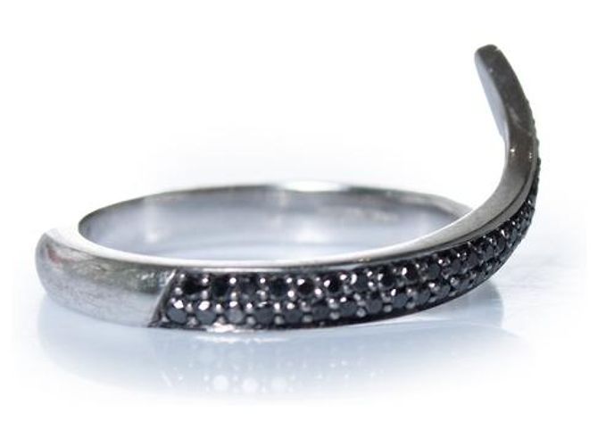 Autre Marque Shaun Leane, Ring aus 18 Karat Weißgold und Diamanten Schwarz Silber - Ansicht 4