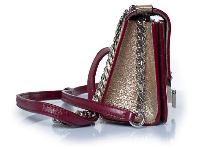 Borsa a tracolla in pelle rosa Rebel di Jimmy Choo - vista 5