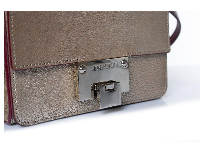 Borsa a tracolla in pelle rosa Rebel di Jimmy Choo - vista 8
