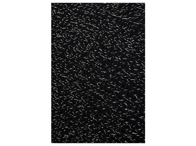 Sciarpa oversize in maglia chunky Saint Laurent Nero D'oro - vista 3