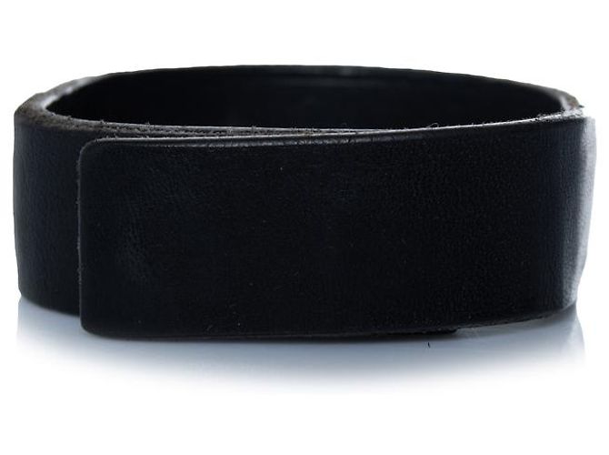 Autre Marque Bracciale in pelle e metallo Maison Margiela Nero Argento - vista 4