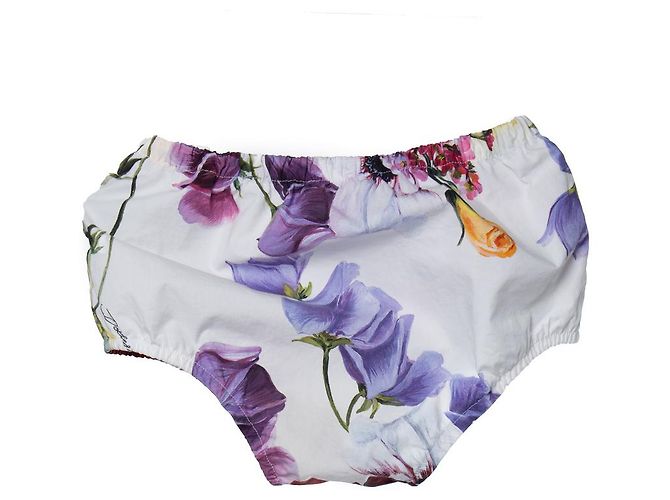 Blumenbedrucktes Kinderkleid von Dolce & Gabbana Weiß Mehrfarben - Ansicht 4