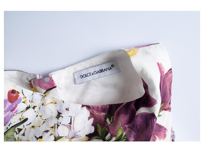 Blumenbedrucktes Kinderkleid von Dolce & Gabbana Weiß Mehrfarben - Ansicht 6