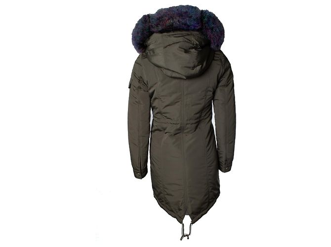 Philipp Plein, parka de piel verde con forro removible Púrpura - vista 4