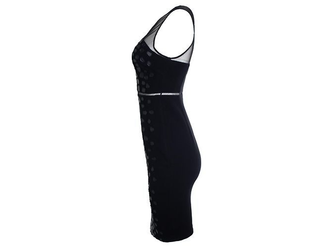 Autre Marque Sachin + Babi, schwarzes Mini-Kleid mit Patches - Ansicht 2