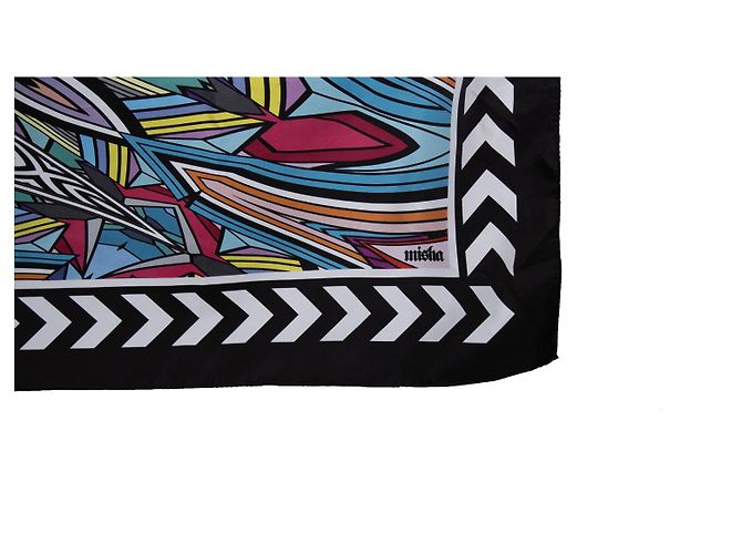 Autre Marque Misha, Graphic printed square scarf Multiple colors - view 5
