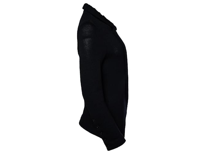 Y'S Ys, schwarzer Strickcardigan - Ansicht 2