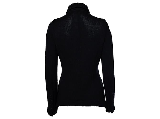 Y'S Ys, schwarzer Strickcardigan - Ansicht 3