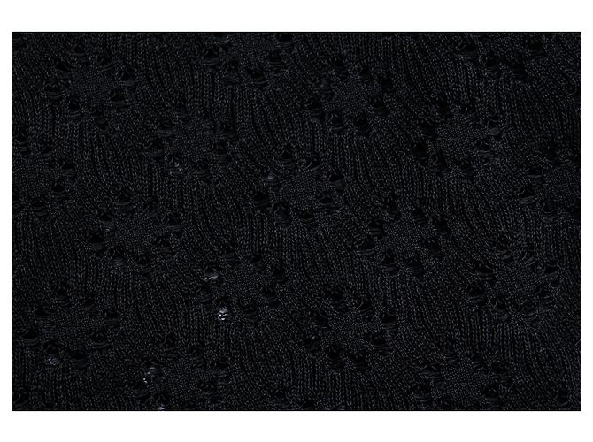 Chanel, pantalones de punto anchos negros - vista 5