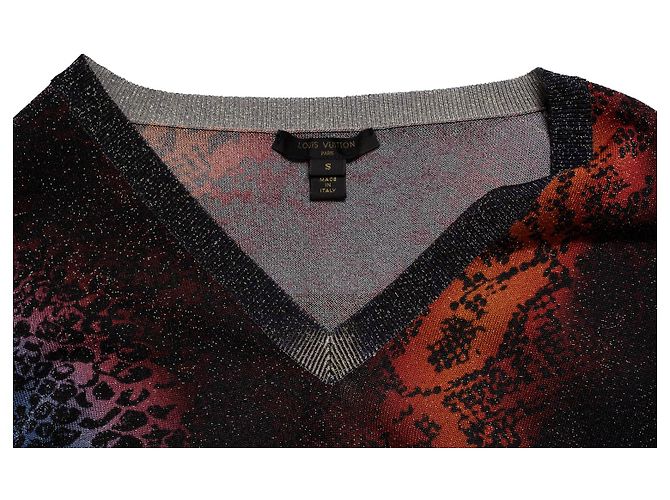 Suéter de lurex com estampa de python Louis Vuitton Multicor - vista 8