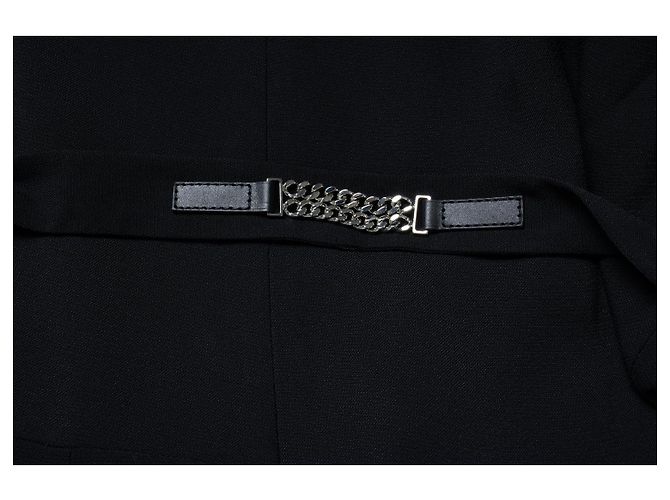 Hermès Schwarzes Maxikleid mit Gürtel von Hermes - Ansicht 8