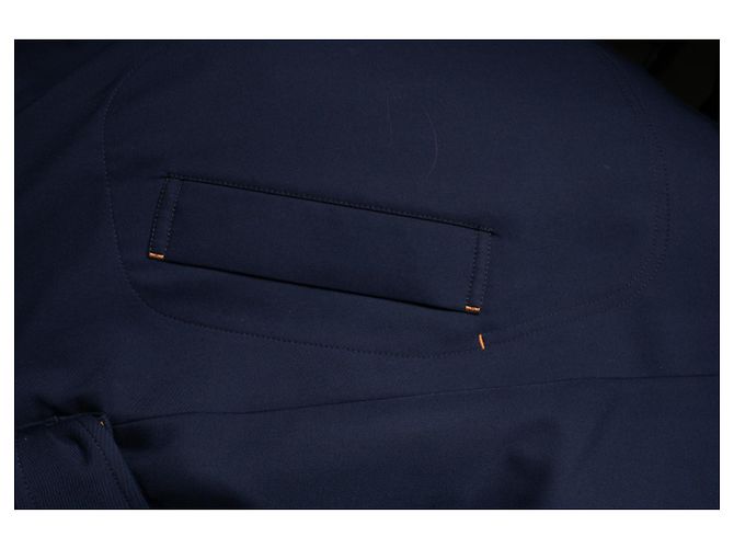 Blauer Woll-Trenchcoat von Hermès - Ansicht 8