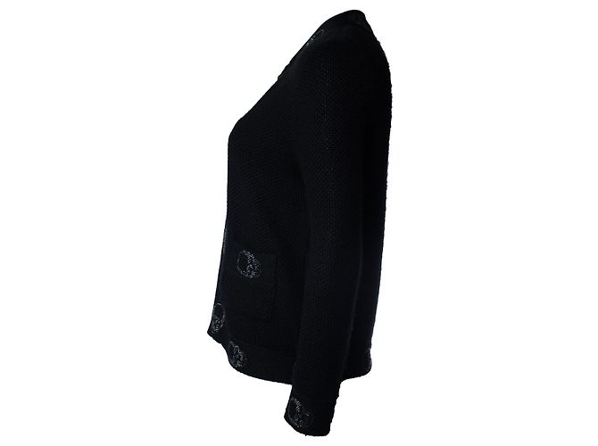 Autre Marque Lucien Pellat-Finet, Strickjacke mit Totenköpfen Schwarz - Ansicht 2