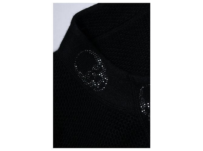 Autre Marque Lucien Pellat-Finet, Strickjacke mit Totenköpfen Schwarz - Ansicht 5