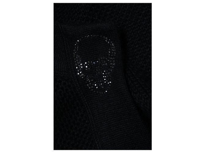Autre Marque Lucien Pellat-Finet, Strickjacke mit Totenköpfen Schwarz - Ansicht 6