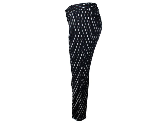 Pantalón negro con estampado gráfico Prada Blanco - vista 2