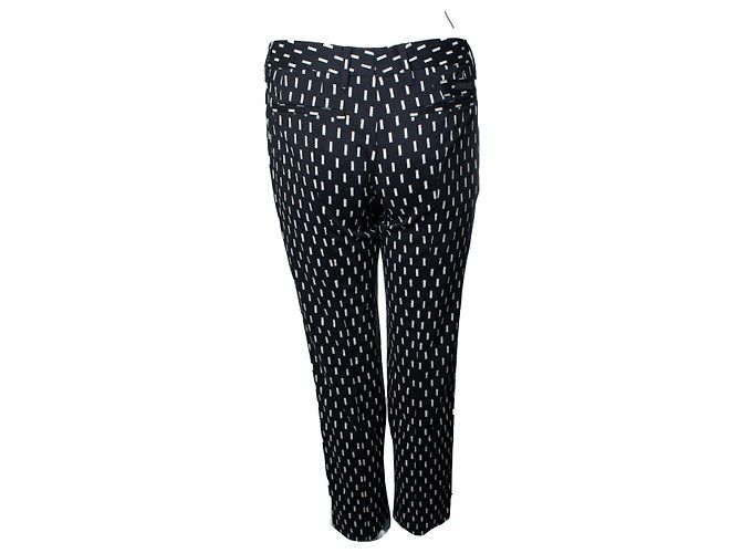 Pantalón negro con estampado gráfico Prada Blanco - vista 3