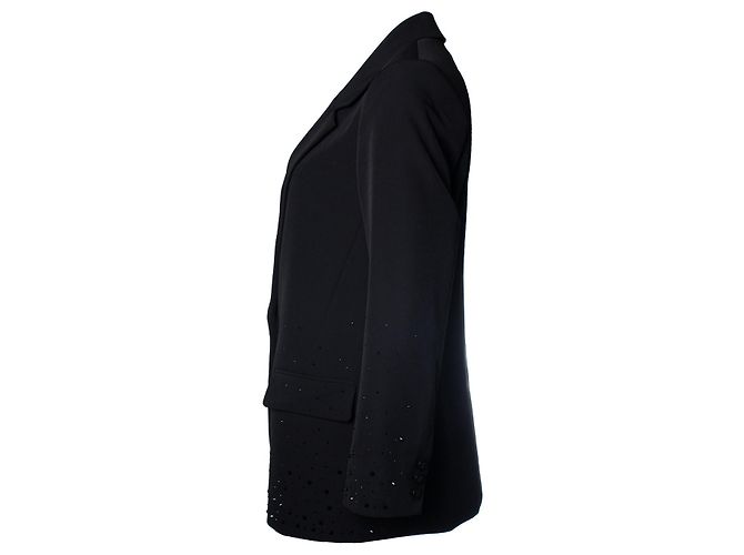 Joseph Ribkoff, schwarzer Blazer mit schwarzen Strass - Ansicht 2