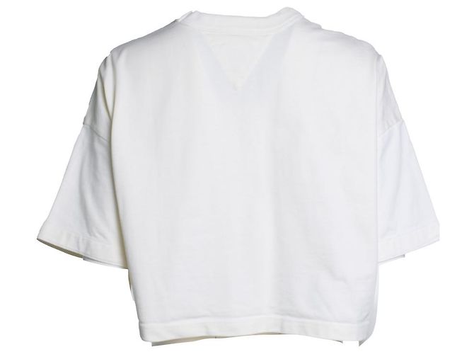 Bottega Veneta, suéter de algodón off white con cuello redondo Blanco - vista 3